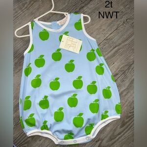 TBBC Blue and Green Apple Print Kids Patton Play Bubble